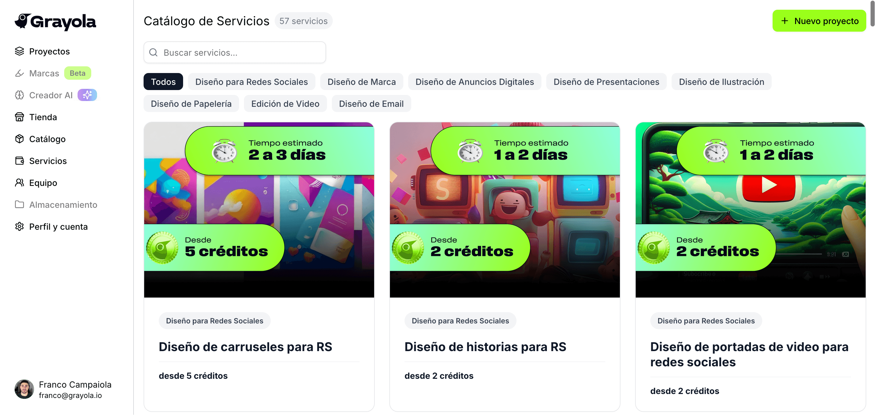 Panel de administración